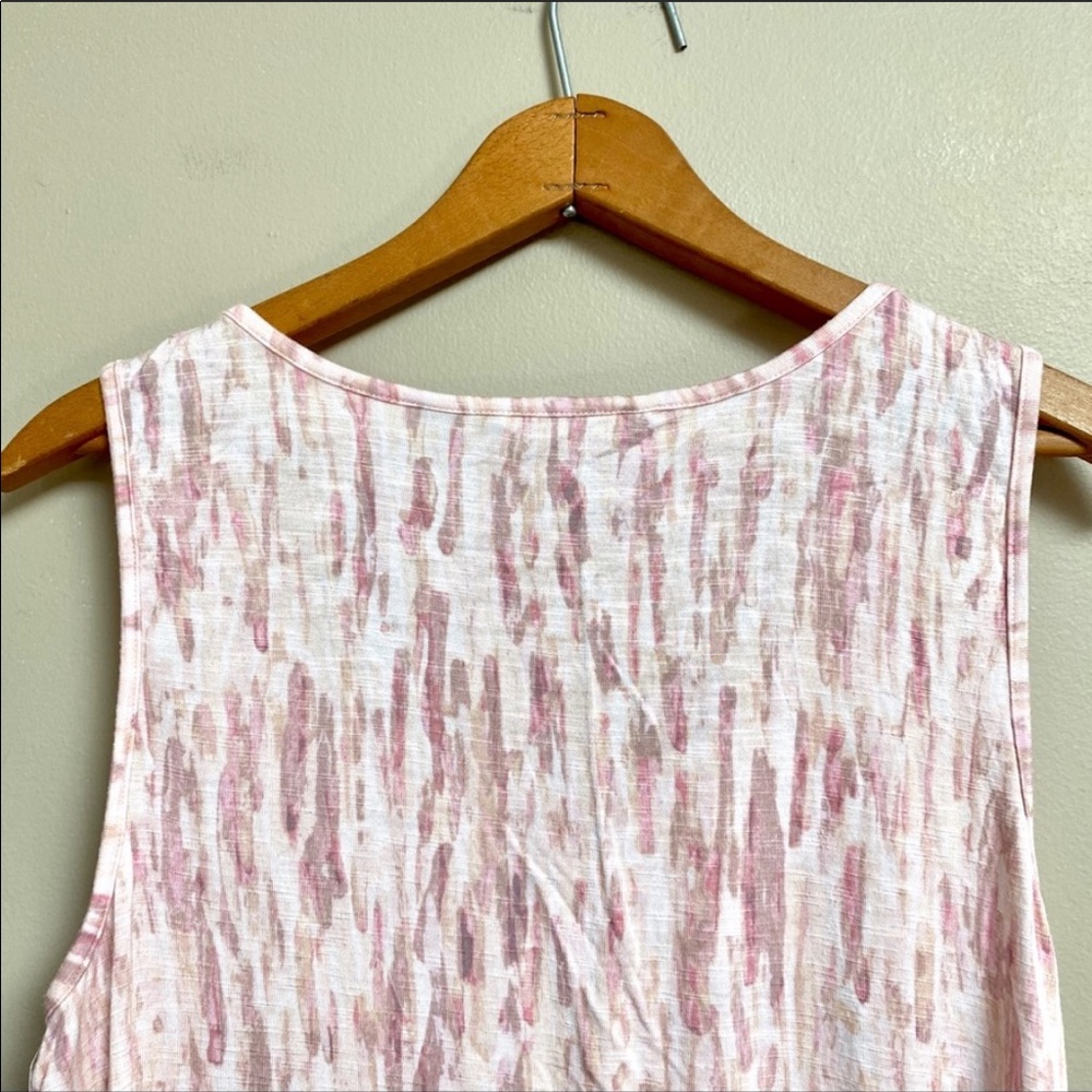 H by Halston watercolor print pink flowy top - Picture 6 of 8